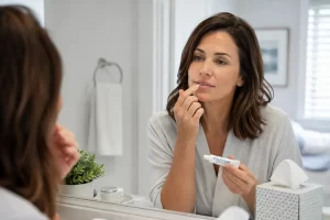 woman-treating_coldsore